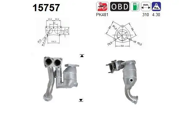 Catalyseur AS  15757