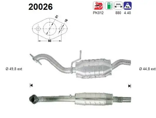 Catalyseur AS  20026