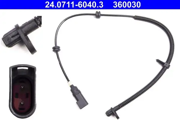 Capteur, vitesse de roue ATE 24.0711-6040.3