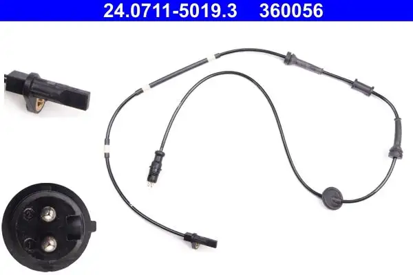 Capteur, vitesse de roue ATE 24.0711-5019.3