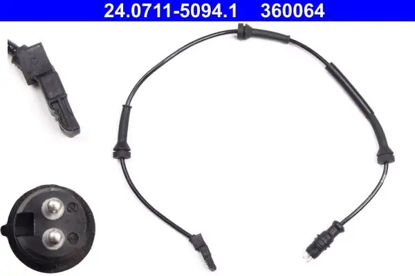 Capteur, vitesse de roue ATE 24.0711-5094.1