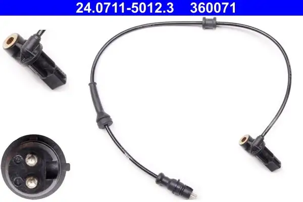 Capteur, vitesse de roue ATE 24.0711-5012.3