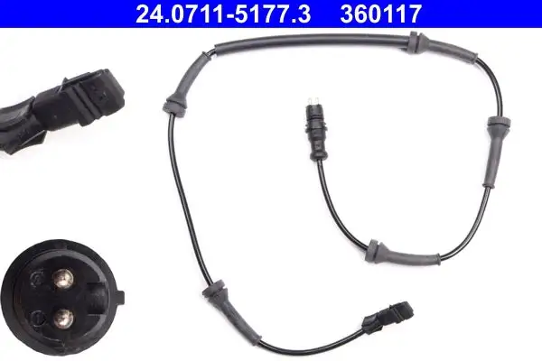 Capteur, vitesse de roue ATE 24.0711-5177.3