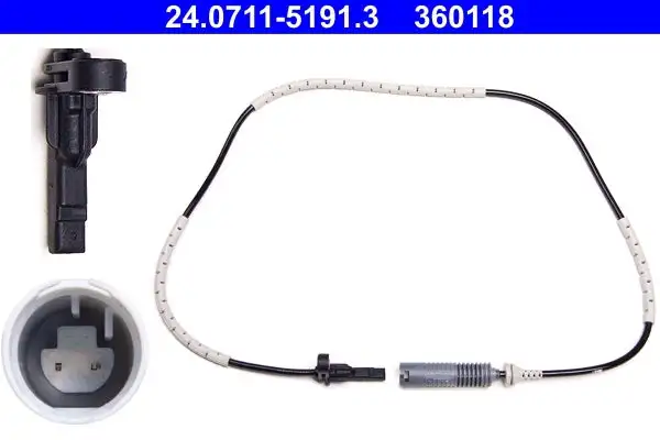 Capteur, vitesse de roue ATE 24.0711-5191.3
