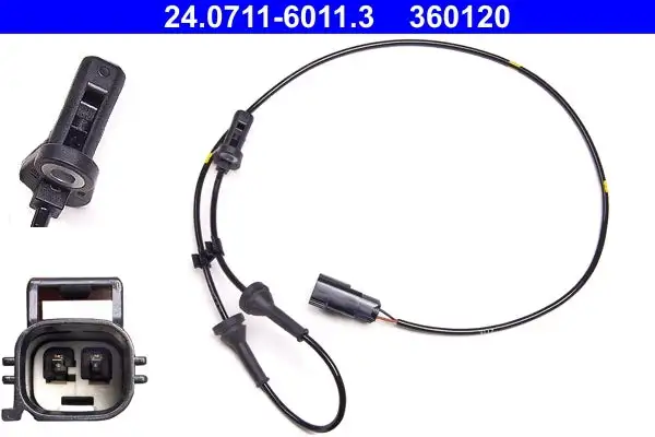 Capteur, vitesse de roue ATE 24.0711-6011.3