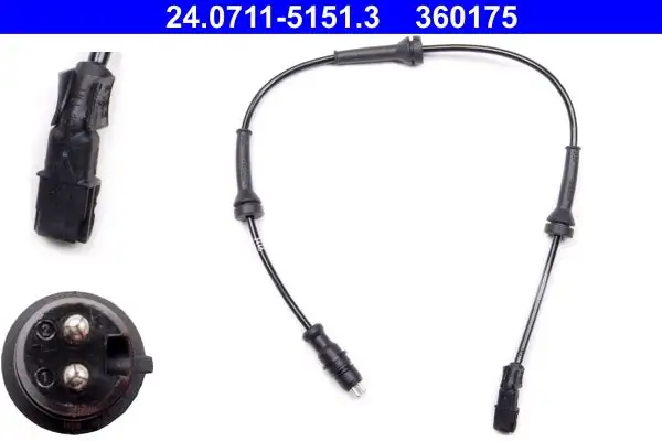 Capteur, vitesse de roue ATE 24.0711-5151.3