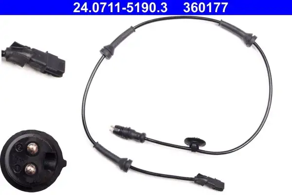 Capteur, vitesse de roue ATE 24.0711-5190.3