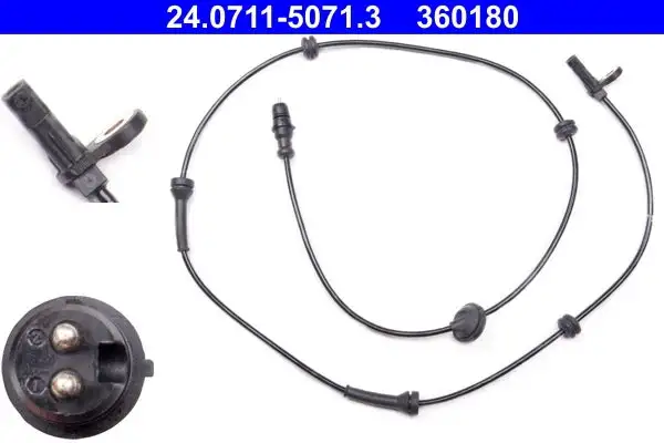 Capteur, vitesse de roue ATE 24.0711-5071.3