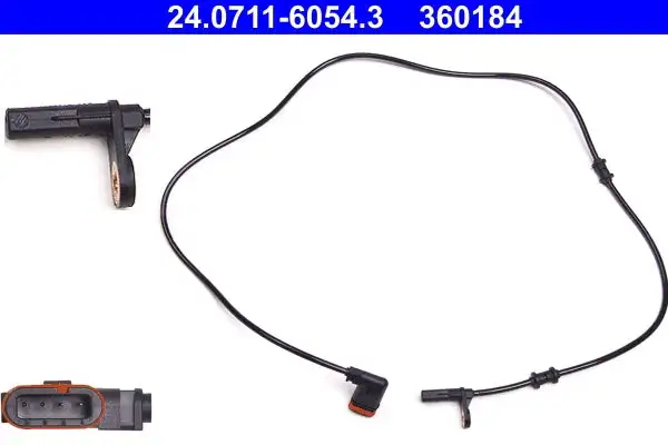 Capteur, vitesse de roue ATE 24.0711-6054.3