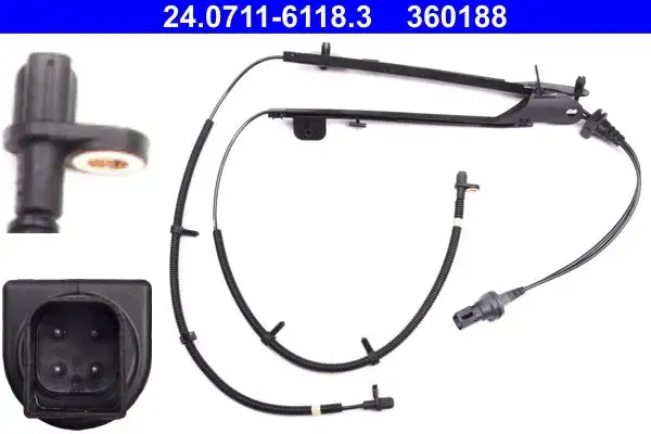 Capteur, vitesse de roue ATE 24.0711-6118.3