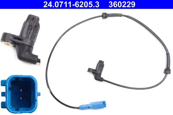 Capteur, vitesse de roue ATE 24.0711-6205.3