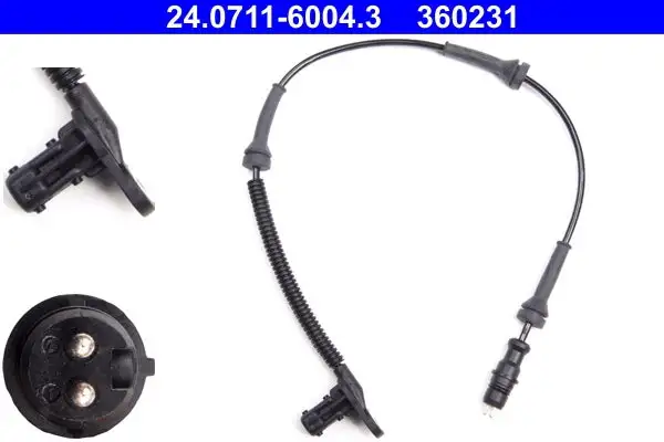 Capteur, vitesse de roue ATE 24.0711-6004.3