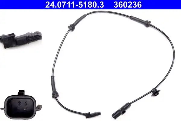 Capteur, vitesse de roue ATE 24.0711-5180.3