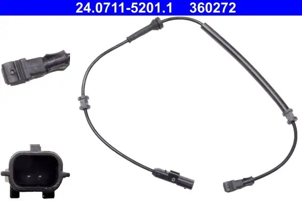 Capteur, vitesse de roue ATE 24.0711-5201.1