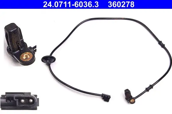 Capteur, vitesse de roue ATE 24.0711-6036.3
