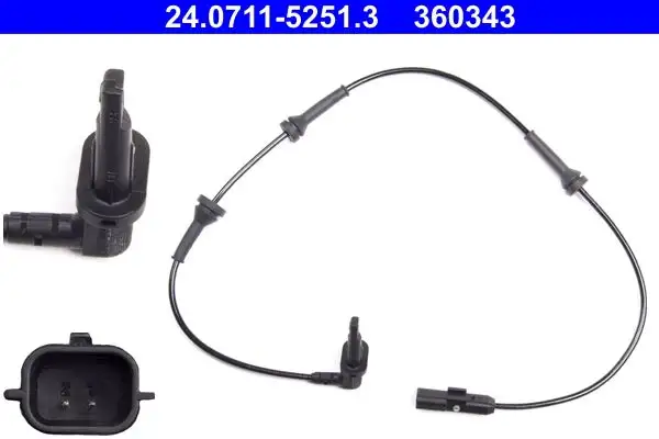 Capteur, vitesse de roue ATE 24.0711-5251.3