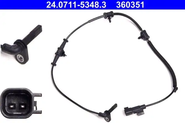 Capteur, vitesse de roue ATE 24.0711-5348.3