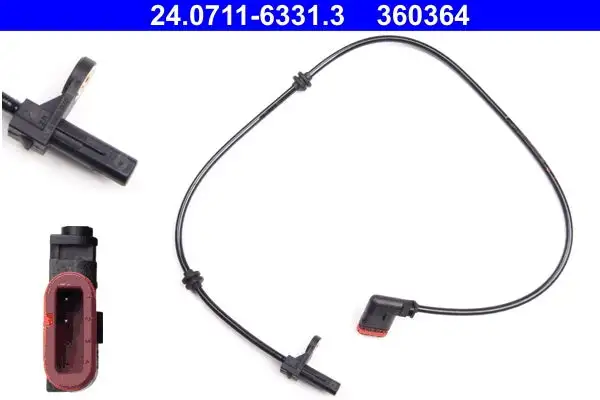 Capteur, vitesse de roue ATE 24.0711-6331.3