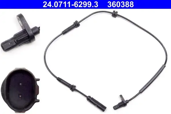Capteur, vitesse de roue ATE 24.0711-6299.3