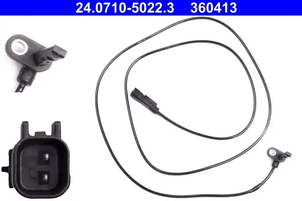 Capteur, vitesse de roue ATE 24.0710-5022.3