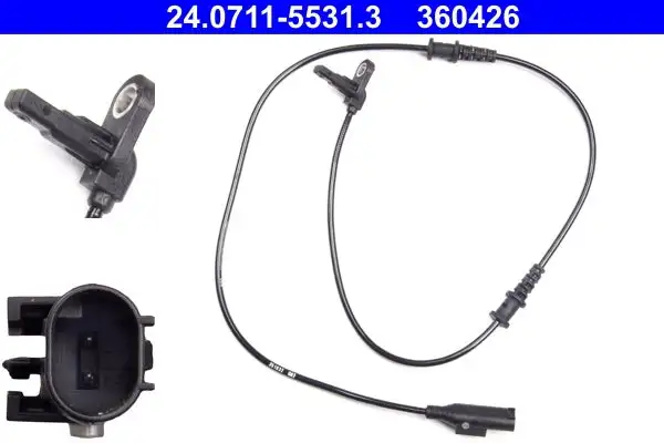 Capteur, vitesse de roue ATE 24.0711-5531.3