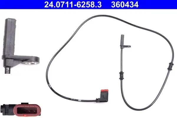 Capteur, vitesse de roue ATE 24.0711-6258.3