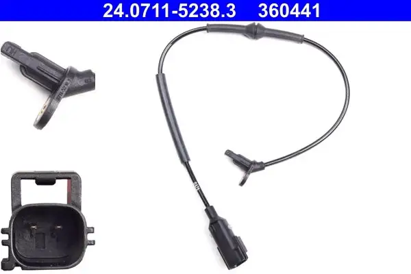 Capteur, vitesse de roue ATE 24.0711-5238.3