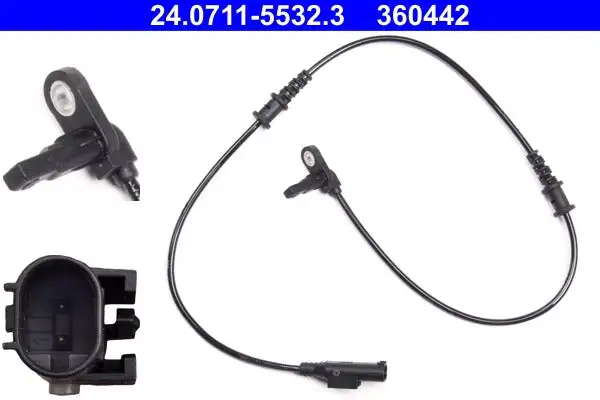 Capteur, vitesse de roue ATE 24.0711-5532.3