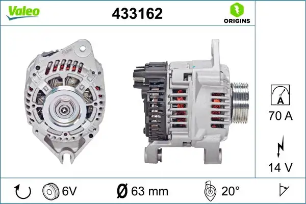 Alternateur VALEO 433162