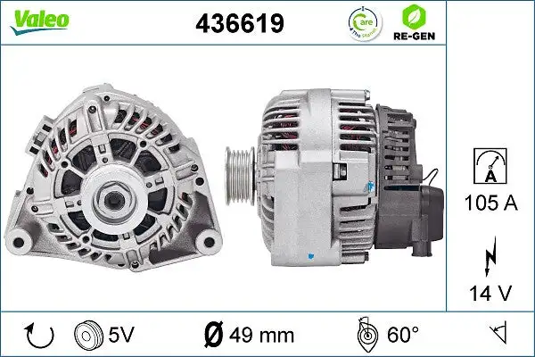 Alternateur VALEO 436619
