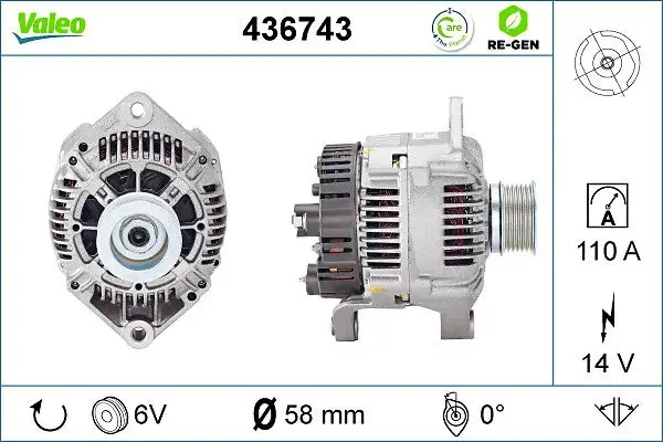 Alternateur VALEO 436743