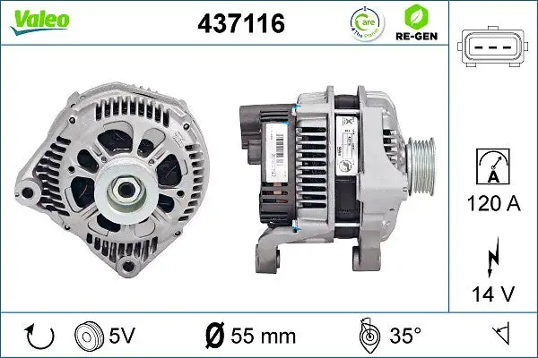 Alternateur VALEO 437116