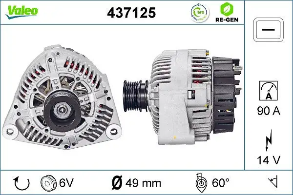 Alternateur VALEO 437125