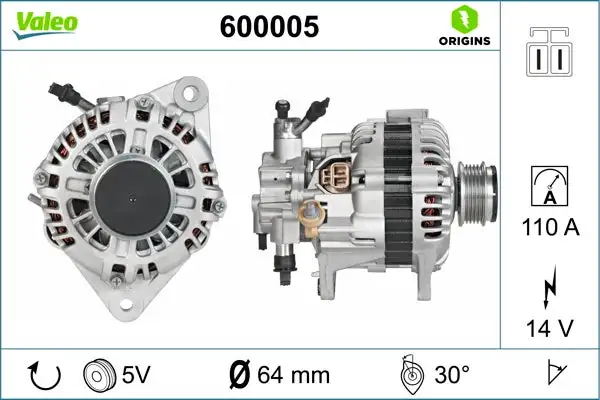Alternateur VALEO 600005