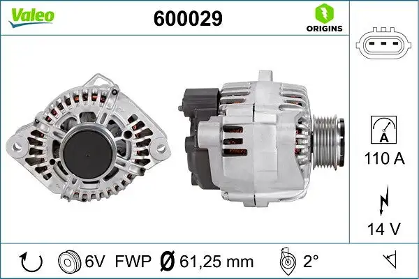 Alternateur VALEO 600029