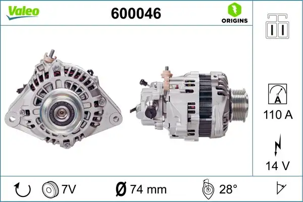 Alternateur VALEO 600046