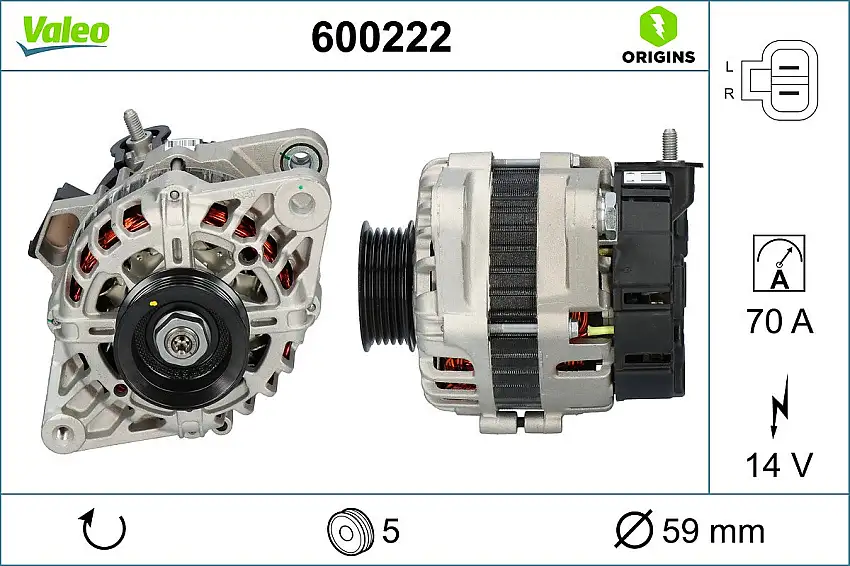 Alternateur VALEO 600222