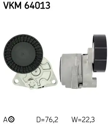 Tendeur de courroie, courroie trapézoïdale à nervures SKF VKM 64013