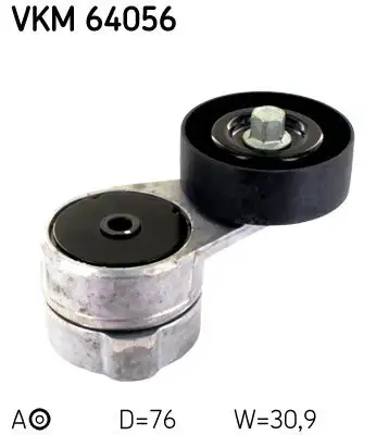 Tendeur de courroie, courroie trapézoïdale à nervures SKF VKM 64056