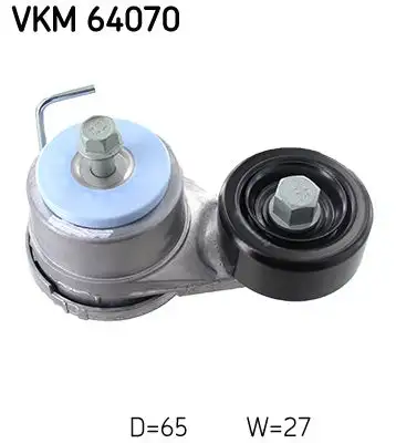 Tendeur de courroie, courroie trapézoïdale à nervures SKF VKM 64070