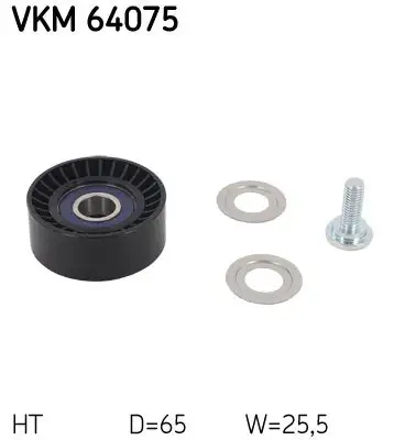 Tendeur de courroie, courroie trapézoïdale à nervures SKF VKM 64075