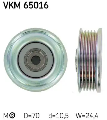 Tendeur de courroie, courroie trapézoïdale à nervures SKF VKM 65016