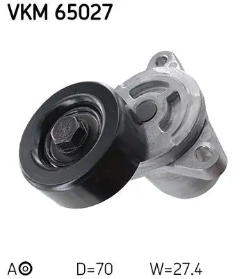 Tendeur de courroie, courroie trapézoïdale à nervures SKF VKM 65027