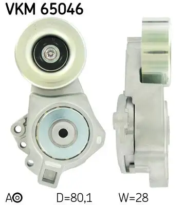 Tendeur de courroie, courroie trapézoïdale à nervures SKF VKM 65046
