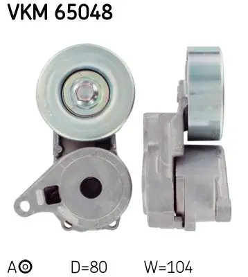 Tendeur de courroie, courroie trapézoïdale à nervures SKF VKM 65048