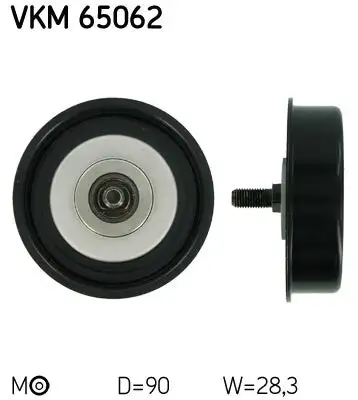 Tendeur de courroie, courroie trapézoïdale à nervures SKF VKM 65062