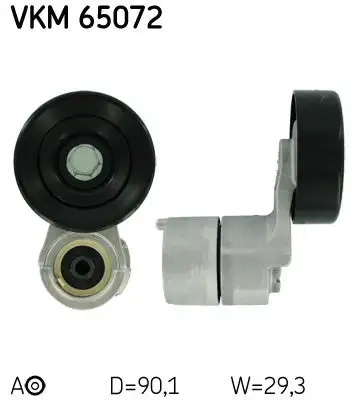 Tendeur de courroie, courroie trapézoïdale à nervures SKF VKM 65072