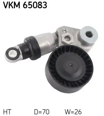 Tendeur de courroie, courroie trapézoïdale à nervures SKF VKM 65083