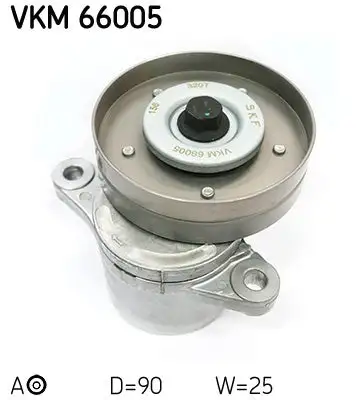 Tendeur de courroie, courroie trapézoïdale à nervures SKF VKM 66005