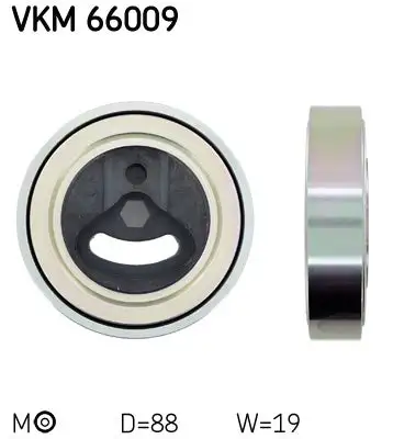 Tendeur de courroie, courroie trapézoïdale à nervures SKF VKM 66009